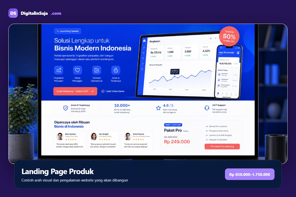 Landing Page Produk