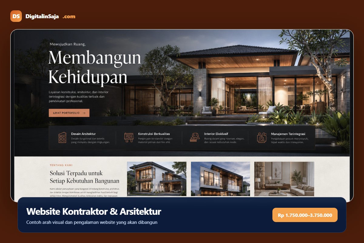 Website Kontraktor & Arsitektur