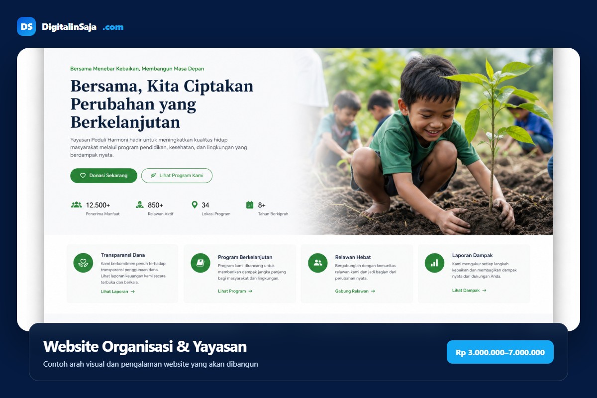 Website Organisasi & Yayasan