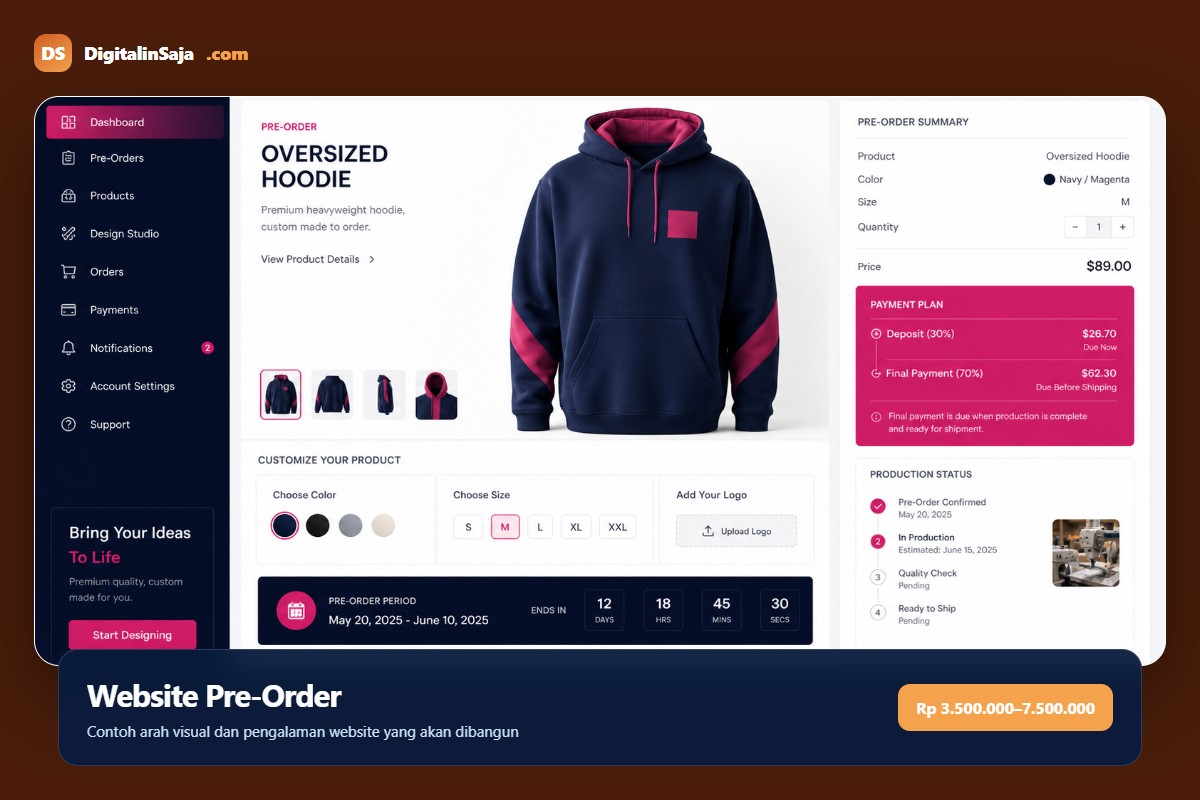 Website Pre-Order