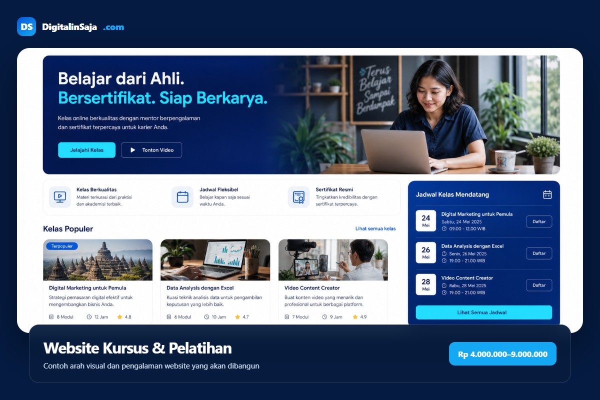 Website Kursus & Pelatihan