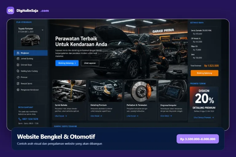 Website Bengkel & Otomotif